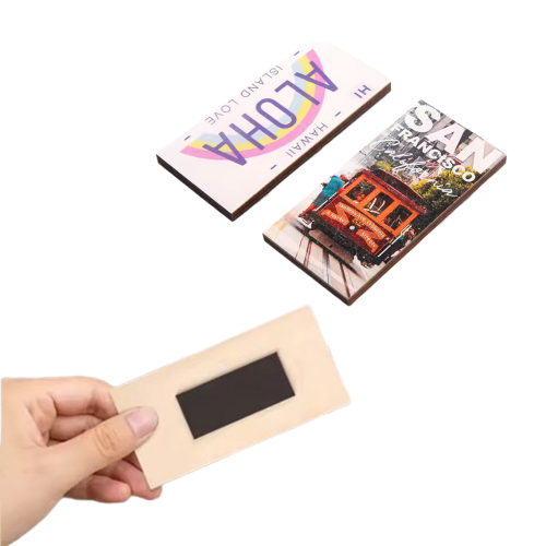 Rectangle Wooden Souvenir Magnet