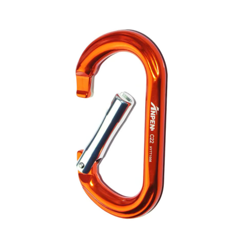 D Ring Shape Straight Gate Aluminum Carabiner