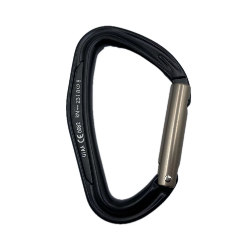 D Shape Straight Gate Aluminum Carabiner