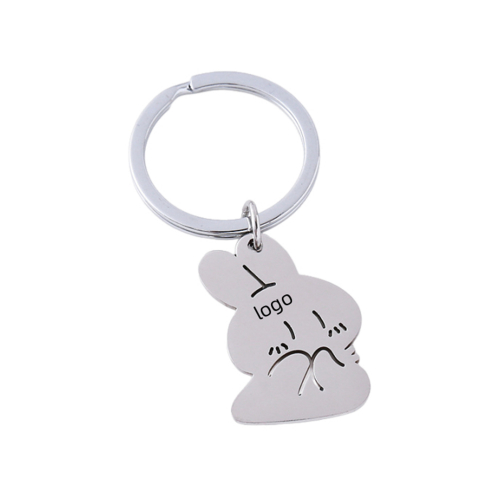 Rabbit Shape Stainless Steel Keychain