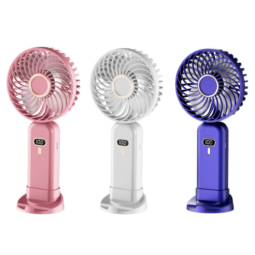 Digital Foldable Handheld Fan with Phone Stand