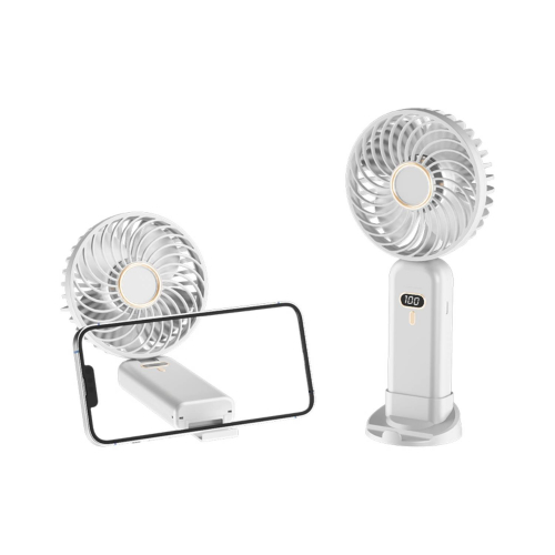 Digital Foldable Handheld Fan with Phone Stand