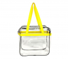 Clear PVC Transparent Tote Bag with Zipper Front Pocket