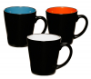 Two-Tone Black Matte Ceramic Mug, 12 oz.