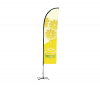 9ft Single Sided Feather Flag Banner with Base and Pole