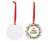 Round Aluminum Double-Sided Christmas Ornament