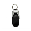 Silver Metal Keyring with PU Leather
