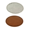 Oval Shaped Leatherette Patch
