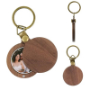 Round Wooden Photo Keychain