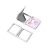 Square PU Leather Folding Compact Mirror