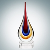 Art Glass Red Teardrop Award - Large