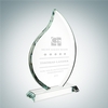 Flame Award with Base | Clear Glass