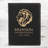 Black/Gold Leatherette Passport Holder