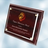 Color Imprinted Floating Acrylic on Rosewood Piano Finish Horizontal/Vertical Wall Plaque (M)