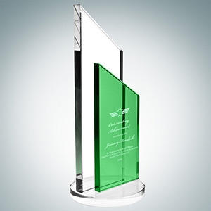 Green Success Award - Large | Optical Crystal