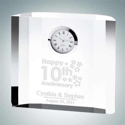 Fantasy Block Clock | Optical Crystal