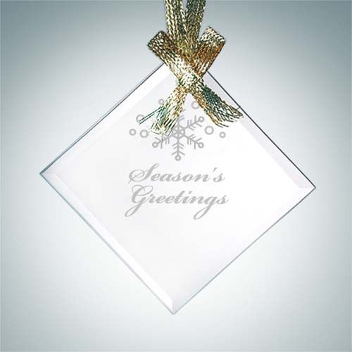 Beveled Square Diamond Ornament | Jade Glass