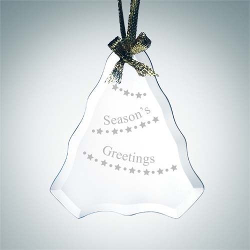 Beveled Tree Shape Ornament | Jade Glass