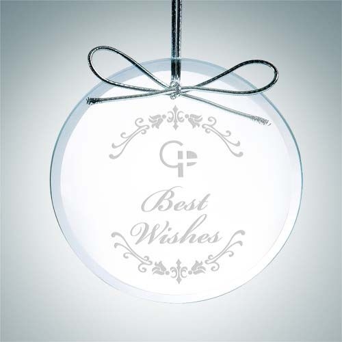 Premium Circle Ornament | Clear Glass