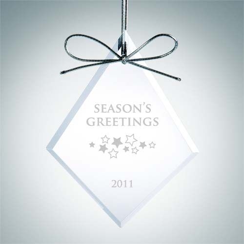 Premium Diamond Shape Ornament | Clear Glass