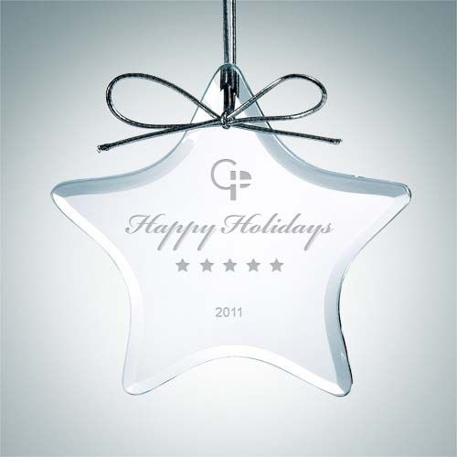 Premium Star Ornament | Clear Glass