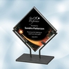 Star Galaxy Acrylic Plaque Award with Iron Stand - Small