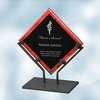 Red Galaxy Acrylic Plaque Award with Iron Stand - Small