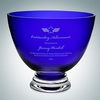 Cobalt Blue Footed Glass Bowl (L) | Molten Crystal