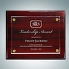 Rosewood Piano Finish Plaque - Floating Acrylic Plate - Small