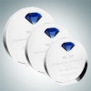 Circle Award with Blue Diamond Accent (S)