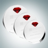 Circle Award with Red Diamond Accent (S)