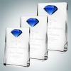 Vertical Rectangle Plaque with Blue Diamond Accent (S)