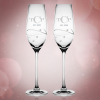7 oz Barski Sparkle Champagne Flute | Molten Glass