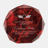 Red Marble Octagon Acrylic Award (L)