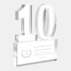 Acrylic Number 10 Years of Service Award
