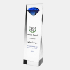Color Imprinted Embedded Blue Diamond Crystal Award (S)