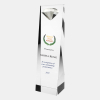 Color Imprinted Embedded Diamond Crystal Award (S)