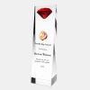 Color Imprinted Embedded Red Diamond Crystal Award (S)