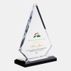 Color Imprinted Acrylic Peak Award with Black Base  (L)