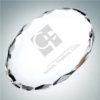 Gem-Cut Oval Paperweight | Optical Crystal