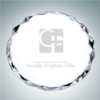 Gem-Cut Circle Paperweight | Optical Crystal