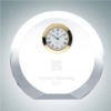 Circle Silver Clock | Optical Crystal