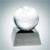 Clear Ocean Globe with Aluminum Base | Optical Crystal,Metal