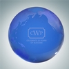 Blue Globe Paperweight | Optical Crystal
