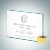 Achievement Award with Brass Rectangle | Jade Glass,Metal