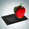 Red Apple with Smoke Glass Base | Molten Glass, Smoke Glass
