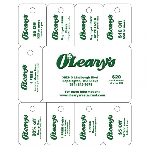 Card w/9 Key Tags