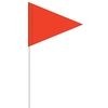 Solid Color Orange Pennant Field Flag w/White Staff
