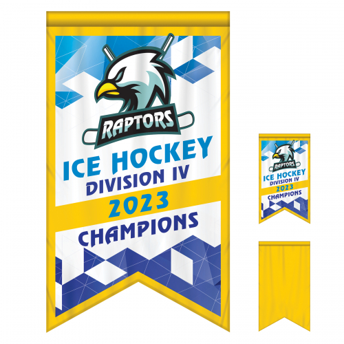 3' x 5' Championship Banner Single Sided with Backliner Dove Tail Cut