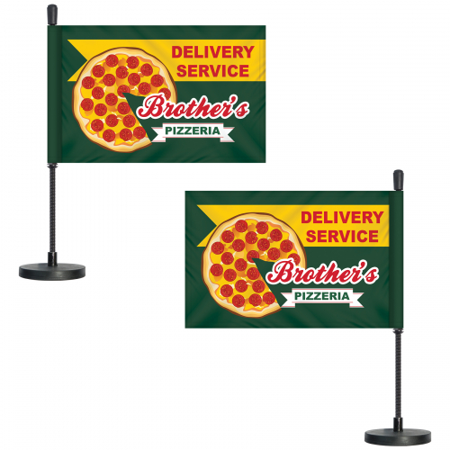 Custom Magnetic Car Flag Kit - Double Sided